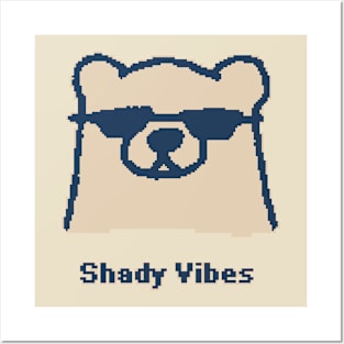 Shady Vibes - 1bit pixelart Posters and Art